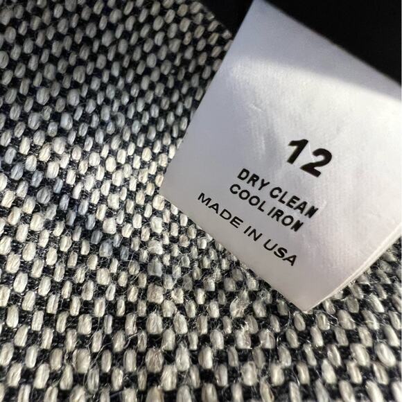 Peace of Cloth Panticular Tweed Menswear Blazer Jacket w Ruched Sleeve Size 12 - Picture 8 of 10